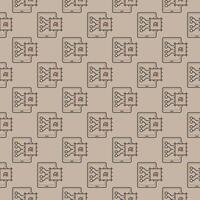 AI Chip in Tablet vector Artificial Intelligence colored seamless pattern