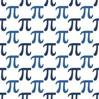 Happy Pi Day geometric background. Vector Math concept seamless pattern