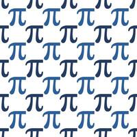 Happy Pi Day geometric background. Vector Math concept seamless pattern