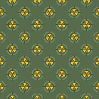 Radiation symbol inside Target vector colored seamless pattern