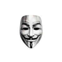 AI generated Hacker anonymous mask png isolated on transparent background