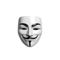 AI generated Anonymous mask png isolated on transparent background