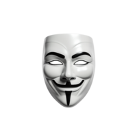 AI generated Hacker anonymous mask png isolated on transparent background