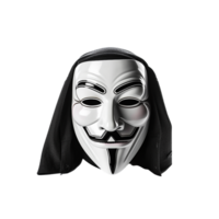 ai gegenereerd hacker anoniem masker PNG geïsoleerd Aan transparant achtergrond