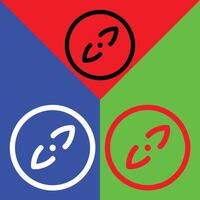 Web browser Icon, Outline style, isolated on Red, Green and Blue Background. vector