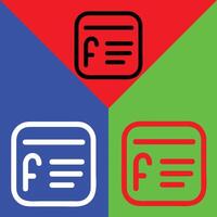 Like Vector Icon, Outline style, isolated on Red, Green and Blue Background.