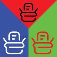File hosting vector Icon, Outline style, isolated on Red, Green and Blue Background.