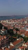 Vertikale Video historisch Stadt von Lissabon, Portugal