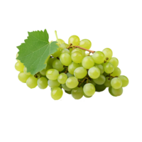 ai generado un manojo de verde uva con hojas png aislado en transparente antecedentes