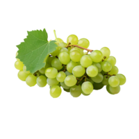 AI generated A bunch of green grape with leaves png isolated on transparent background