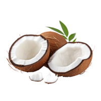 AI generated Coconut png isolated on transparent background