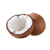 ai gegenereerd kokosnoot PNG geïsoleerd Aan transparant achtergrond