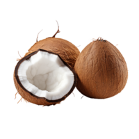 AI generated Coconut png isolated on transparent background