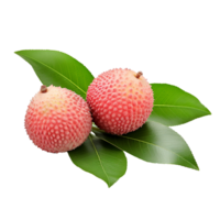 AI generated Red Lychee fruit png isolated on transparent background