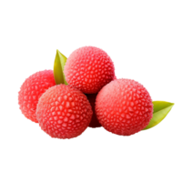 AI generated Red Lychee fruit png isolated on transparent background