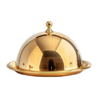 ai gerado dourado restaurante cloche isolado em transparente fundo png