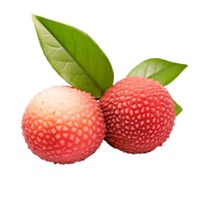 AI generated Red Lychee fruit png isolated on transparent background