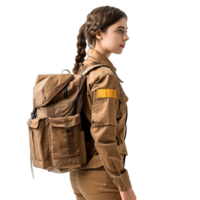 AI generated Delivery woman png isolated on transparent background