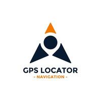 Gps locator logo design template. Gps map location and direction icon vector combination. Direct business arrow logo symbol concept.