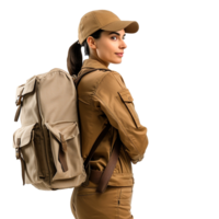 AI generated Delivery woman png isolated on transparent background