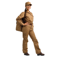 AI generated Delivery woman png isolated on transparent background