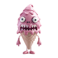 ai generado monstruo helado aislado en transparente antecedentes png