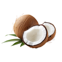 AI generated Coconut png isolated on transparent background