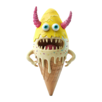 AI generated Monster ice-cream isolated on transparent background png