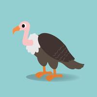 Vulture Cartoon Flat style vector