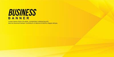 Business banner yellow color vector with geometric design concept