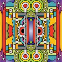 Abstract fantasy concept vector with fullcolor design