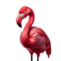 AI generated Flamingo flying png isolated on transparent background