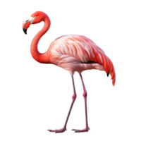 AI generated Flamingo flying png isolated on transparent background