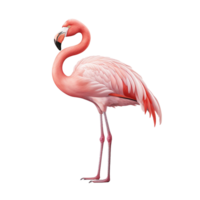 AI generated Flamingo flying png isolated on transparent background