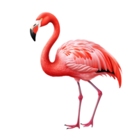 ai gegenereerd flamingo vliegend PNG geïsoleerd Aan transparant achtergrond