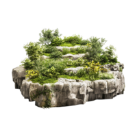 ai généré Naturel Extérieur herbe jardin sculpture isolé sur transparent Contexte png