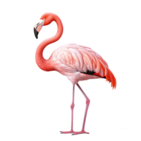 ai generiert Flamingo fliegend png isoliert auf transparent Hintergrund