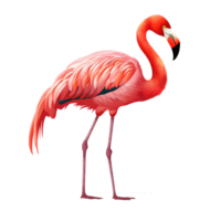 AI generated Flamingo flying png isolated on transparent background