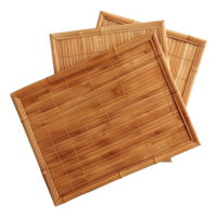 AI generated Magnificent bamboo table mats isolated on transparent background png