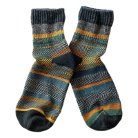 AI generated Magnificent wool blend crew socks isolated on transparent background png