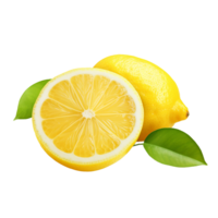 AI generated Fresh lemon png isolated on transparent background