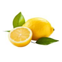 AI generated Fresh lemon png isolated on transparent background