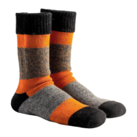 AI generated Magnificent wool blend crew socks isolated on transparent background png