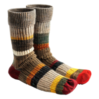 AI generated Magnificent wool blend crew socks isolated on transparent background png