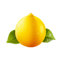 AI generated Fresh lemon png isolated on transparent background