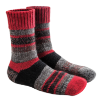 AI generated Magnificent wool blend crew socks isolated on transparent background png