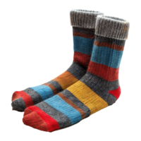 AI generated Magnificent wool blend crew socks isolated on transparent background png