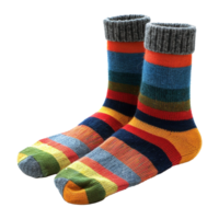 AI generated Magnificent wool blend crew socks isolated on transparent background png