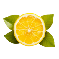 AI generated Fresh lemon png isolated on transparent background