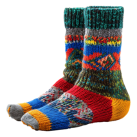 AI generated Magnificent wool blend crew socks isolated on transparent background png
